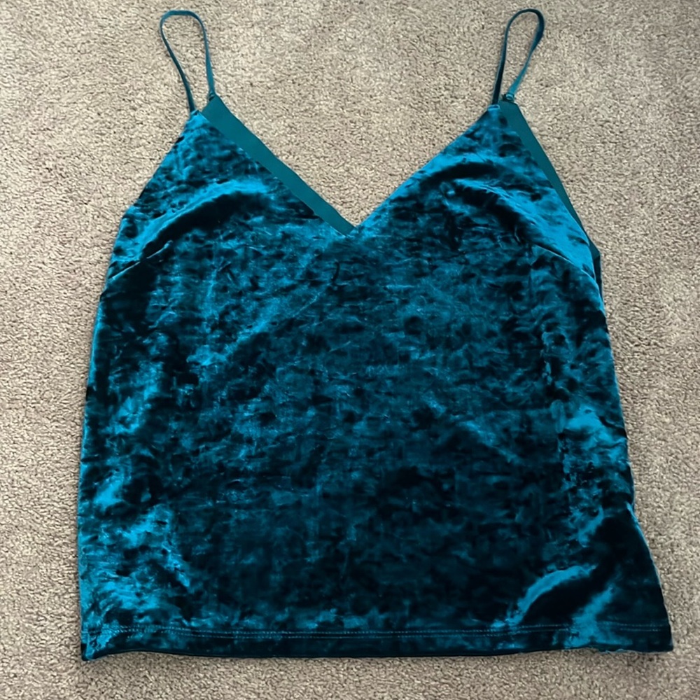 Velvet tank top, v cut